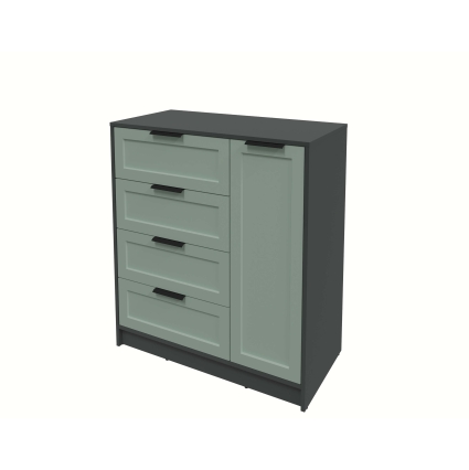 Тумба Тренд КТ-Т90 (Антрацит ЛДСП/ Мята ЛМДФ) Ш900 В1020 Г451 Тумба Тренд КТ-Т90 (Антрацит ЛДСП/ Мята ЛМДФ) Ш900 В1020 Г451